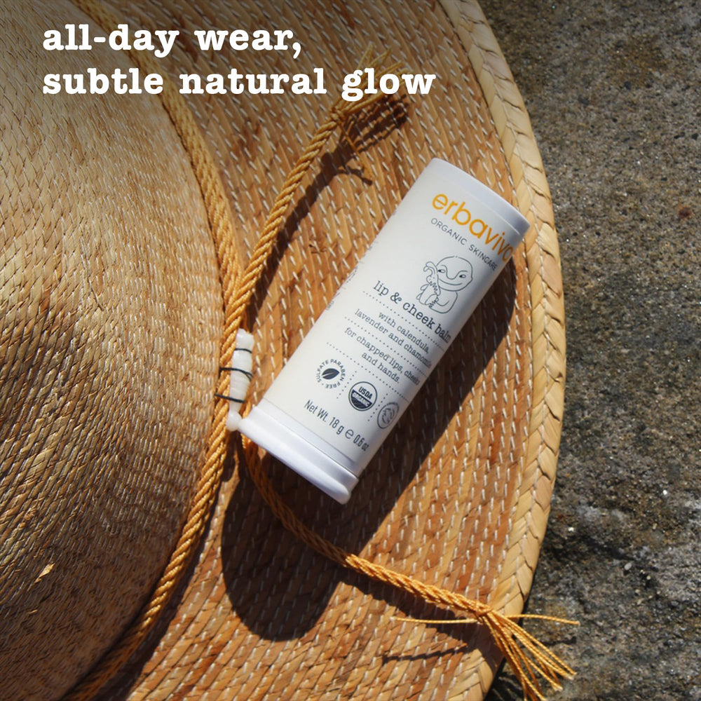 Erbaviva adult moisturizer for lips, cheeks, and dry hands.