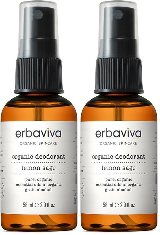 Erbaviva Lemon & Sage deodorant bottle for daily odor control
