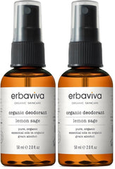 Erbaviva Lemon & Sage deodorant bottle for daily odor control