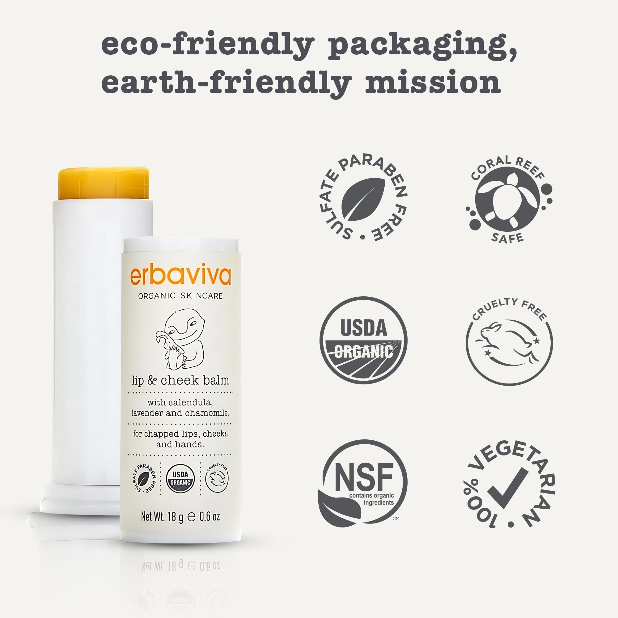 Erbaviva Lip & Cheek Balm protects exposed skin from wind and sun during outdoor activities.