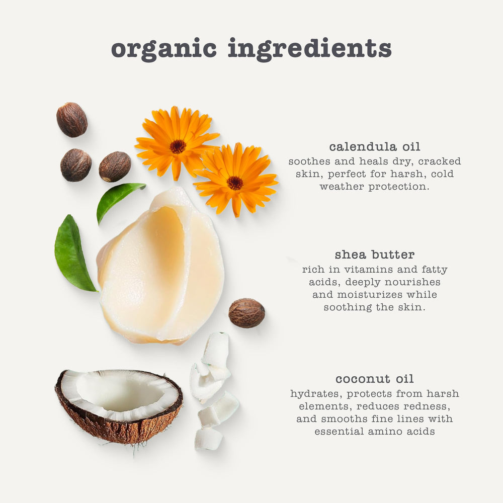 Erbaviva Shea Butter formula provides rich hydration for lips and cheeks.