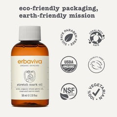 Erbaviva stretch mark oil carrot-seed focus supporting elasticity.