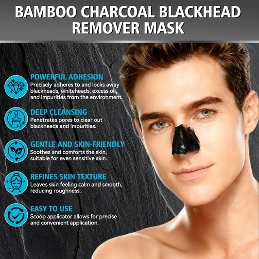 Erigathe Charcoal Peel Off Mask on nose pores for purification.