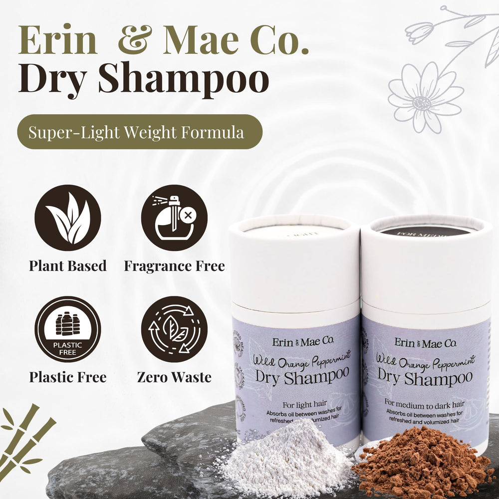 Medium dark hair receiving powder with no visible white cast