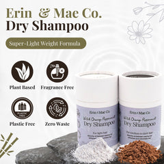 Medium dark hair receiving powder with no visible white cast