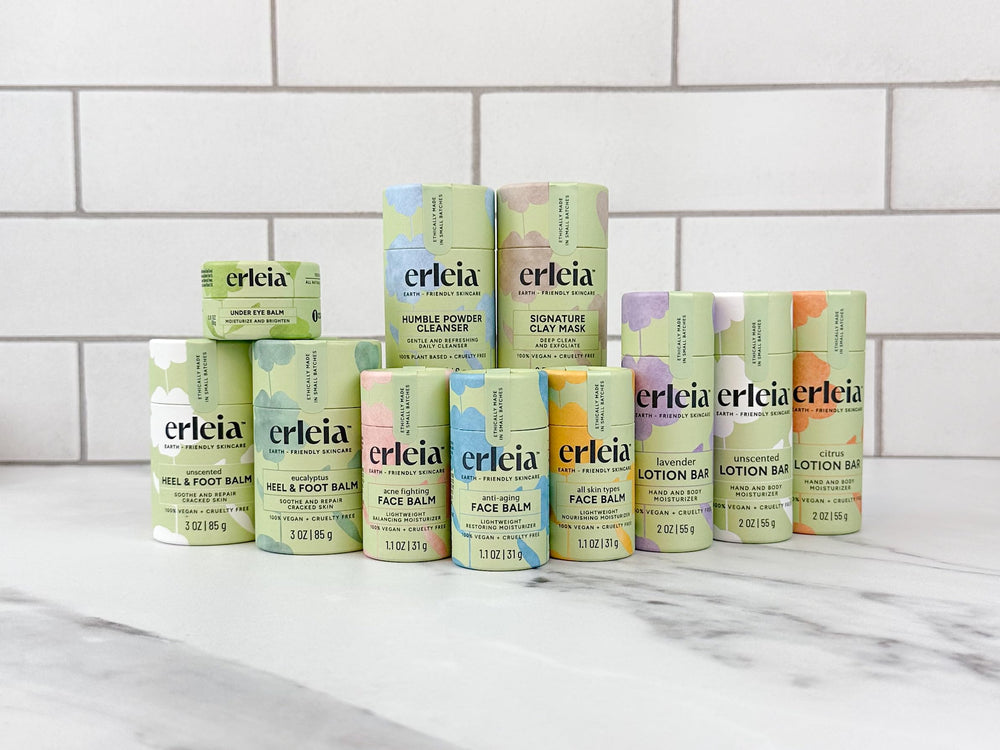 Erleia on-the-go hydration application demonstrates quick moisture for dry skin.