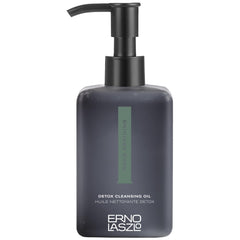 Erno Laszlo Detox Cleansing Oil bottle pours to dissolve makeup.