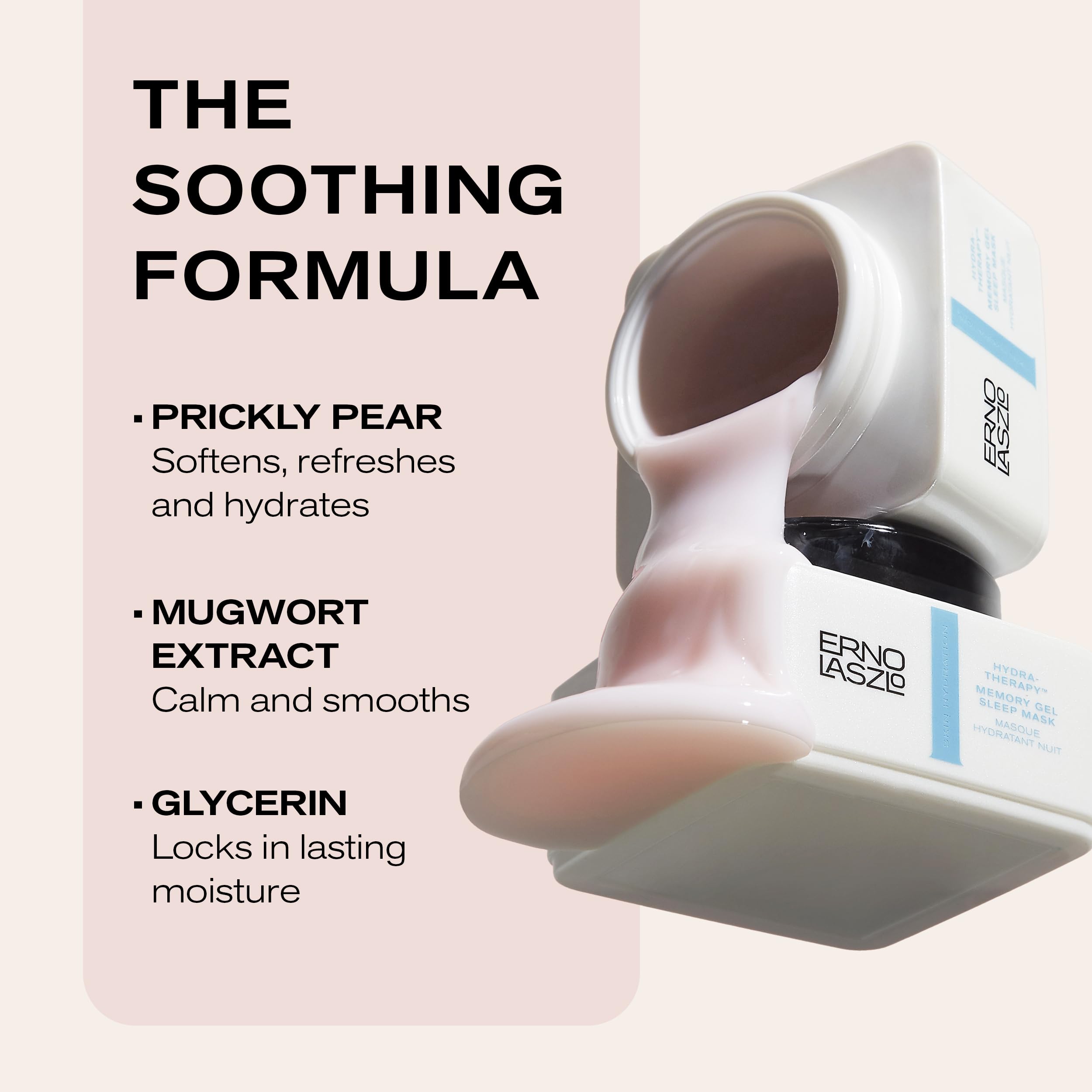 Detail of the memory gel texture that melts into the skin.