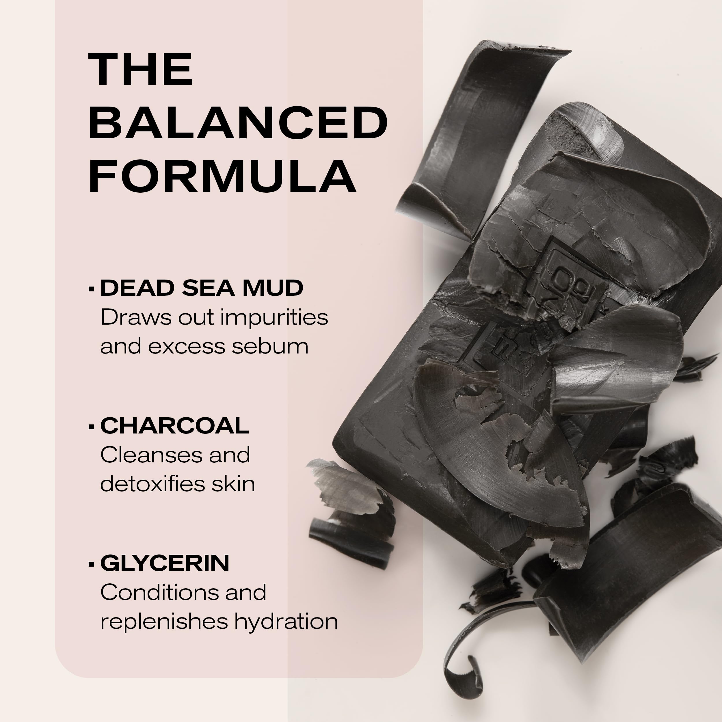 Charcoal swirl on the Erno Laszlo Sea Mud bar closeup.