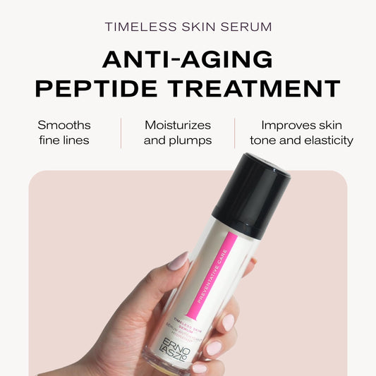 Erno Laszlo Timeless Serum pump dispense demonstrates easy daily application.