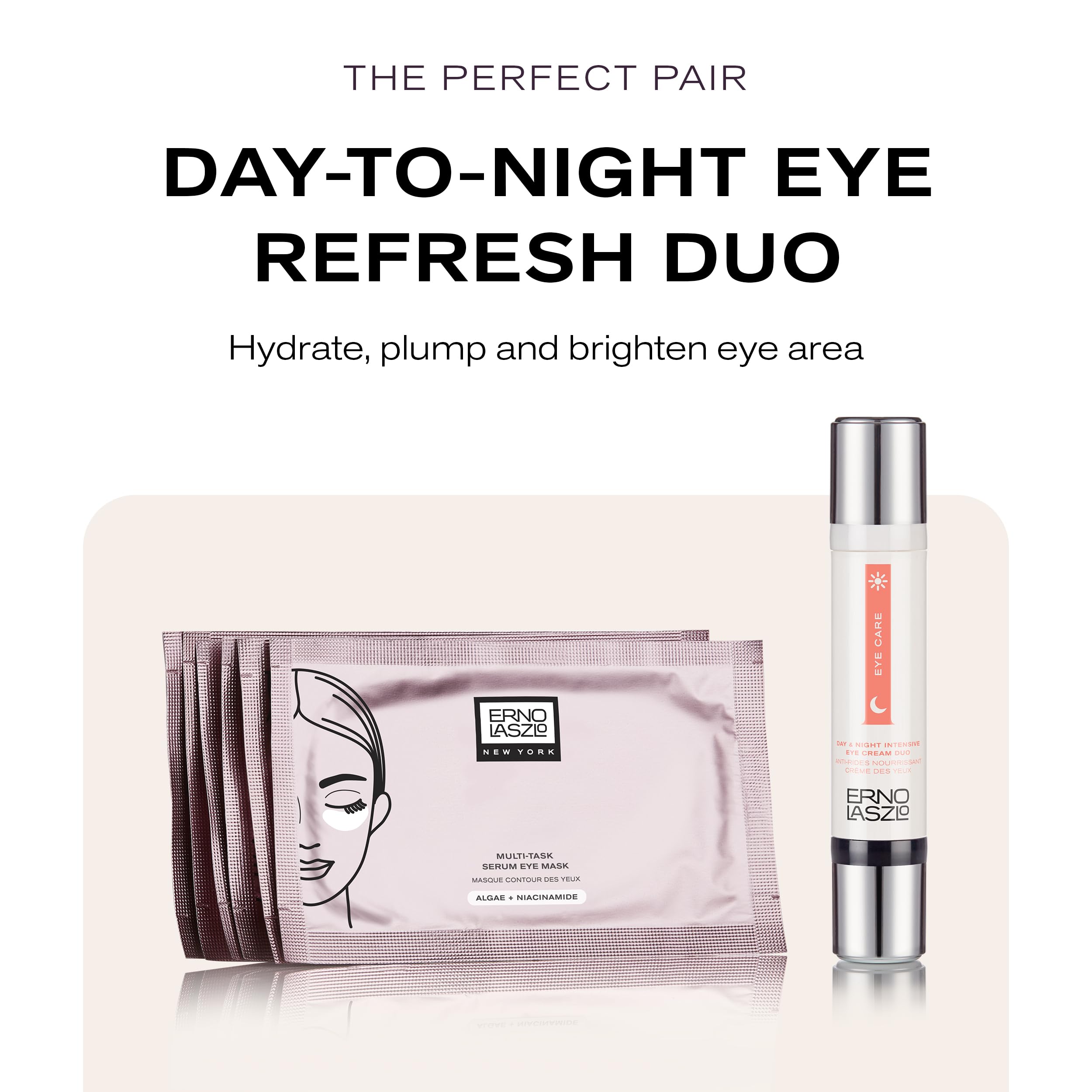 Erno Laszlo under-eye patches target fine lines and dark circles for a refreshed look.
