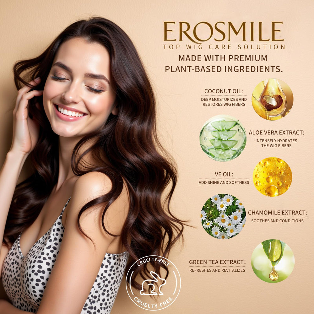 EROSMILE intense wig care conditioner pump for daily maintenance and smoother hair