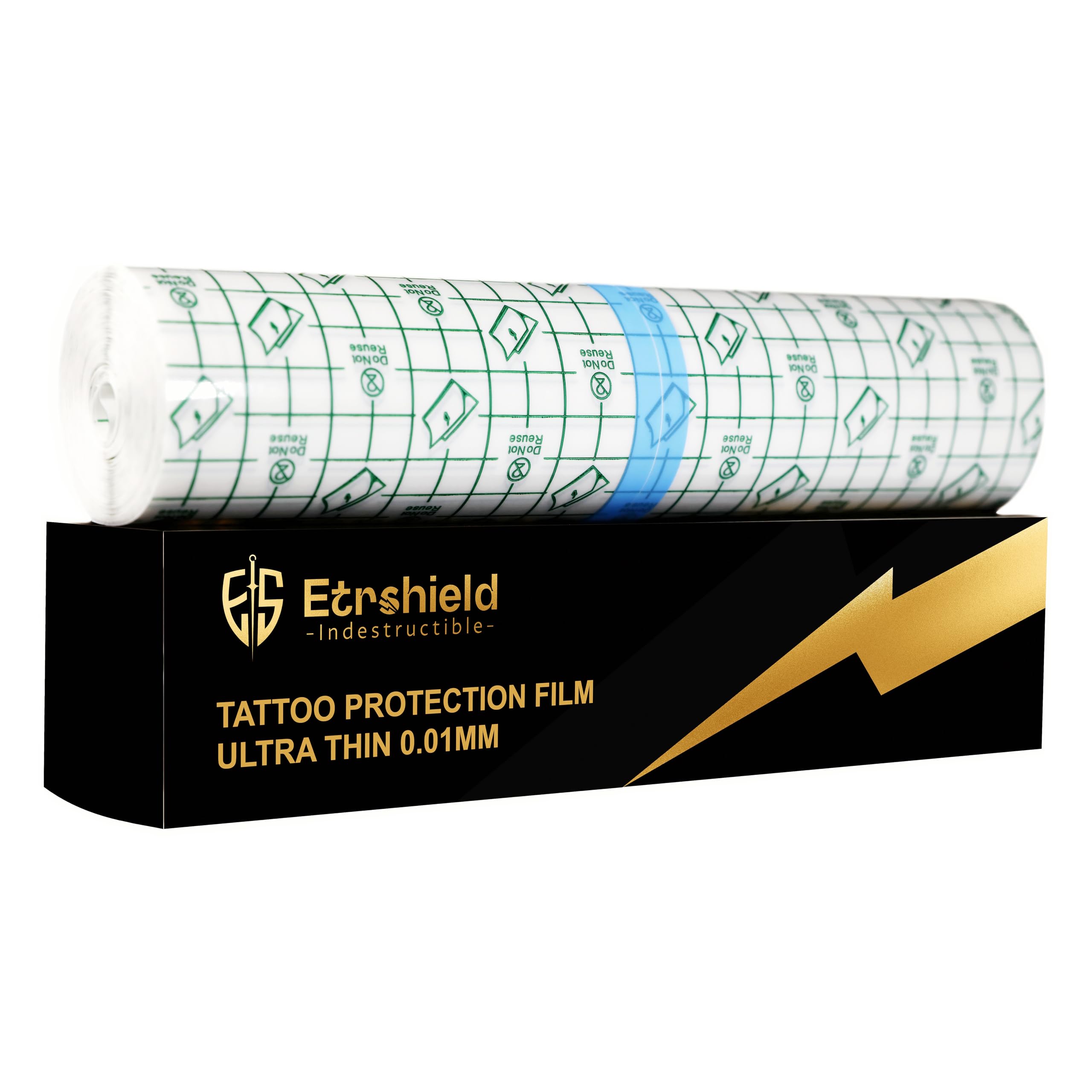 ES ETRSHIELD Second Skin bandage with grid lines for precise sizing and secure fit.
