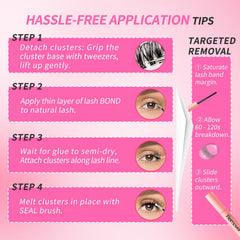 ESEENLO Varied lengths 9-16mm enable versatile lash looks.