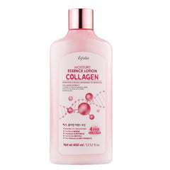 Esfolio Collagen Moisture Essence Lotion bottle pour for daily hydrating nourishment.