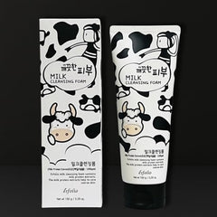 Esfolio Milk Cleansing Foam foam texture on hand, emphasizes gentle cleansing