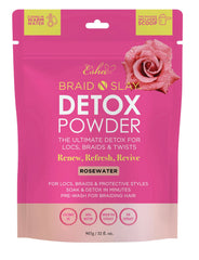 Esha Braid N Slay detox powder bottle for gentle scalp cleansing of braids