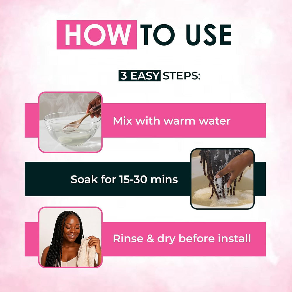 Esha Detox Kit bottle label emphasizes botanicals and protective style use.