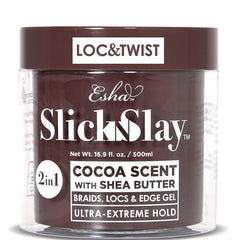 Esha Slick N Slay braiding gel cocoa bottle with ultra hold for lasting styles