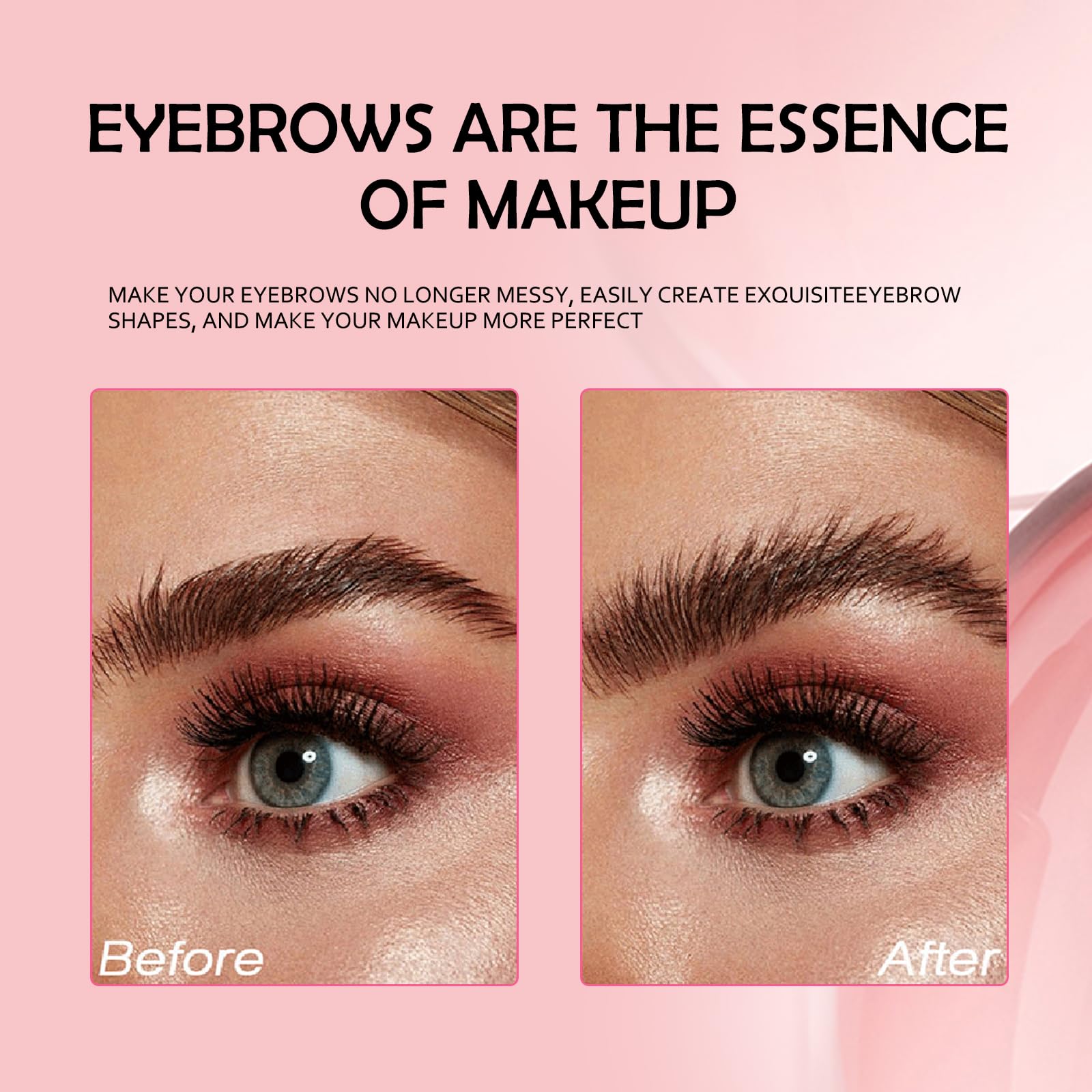 Eshioh Clear Eyebrow Gel closeup shows smooth finish with no clumps.