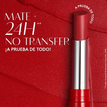 ESIKA Colorfix Matte Lipstick Red Attitude application demonstrates smooth, creamy texture.