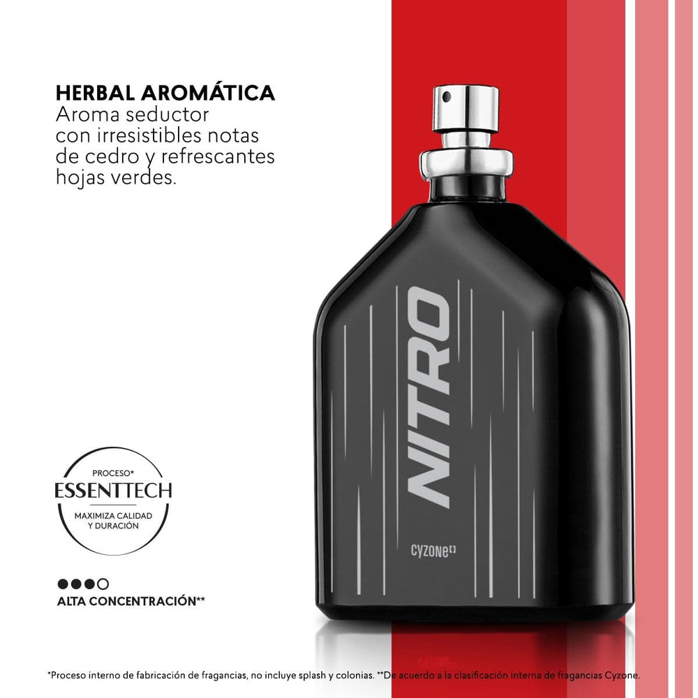 Esika L'Bel Nitro Cedar notes highlight a bold, masculine scent profile.