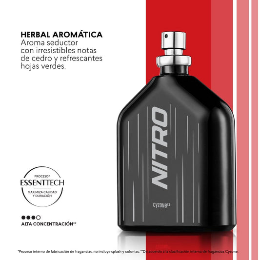 Esika L'Bel Nitro Cedar notes highlight a bold, masculine scent profile.