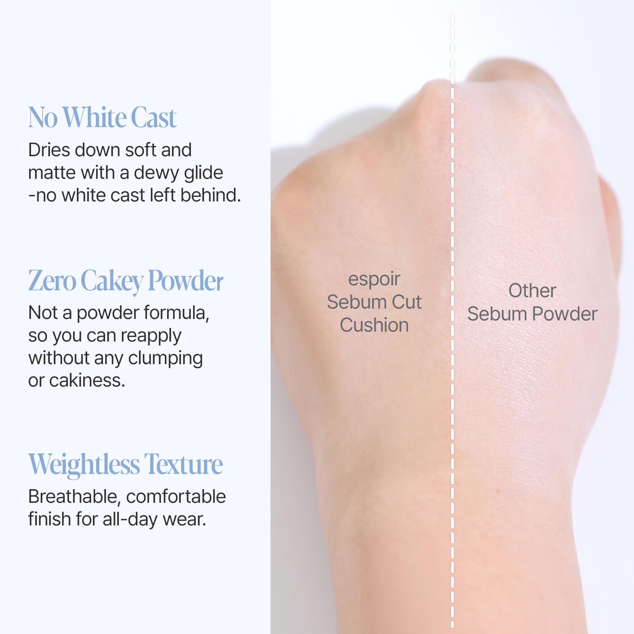 Espoir Be Velvet instant cooling effect refreshes overheated skin.