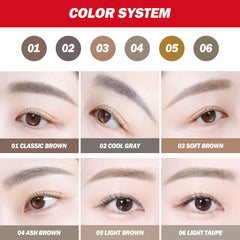 Espoir Brow Balance Pencil #4 Ash Brown wide-surface for fuller brows.