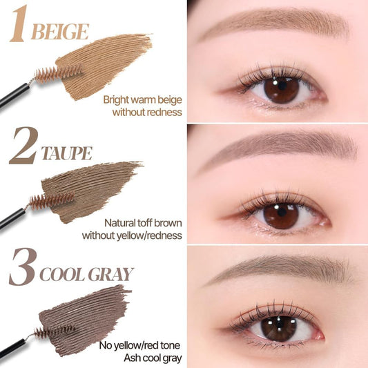 Espoir Brow Color Fixing Cara Taupe 2 delicate application for natural brows.