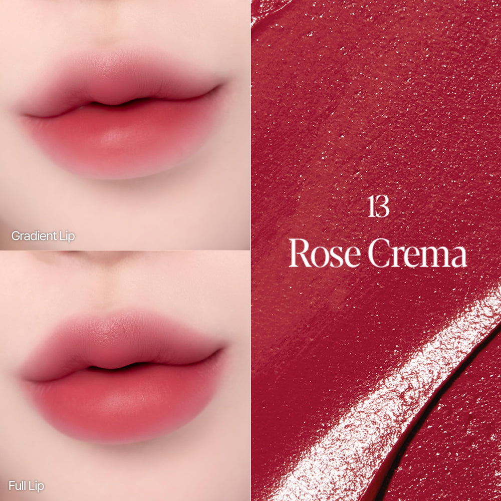 Espoir Couture Lip Tint Rose Crema on lips suggests subtle volume and definition.