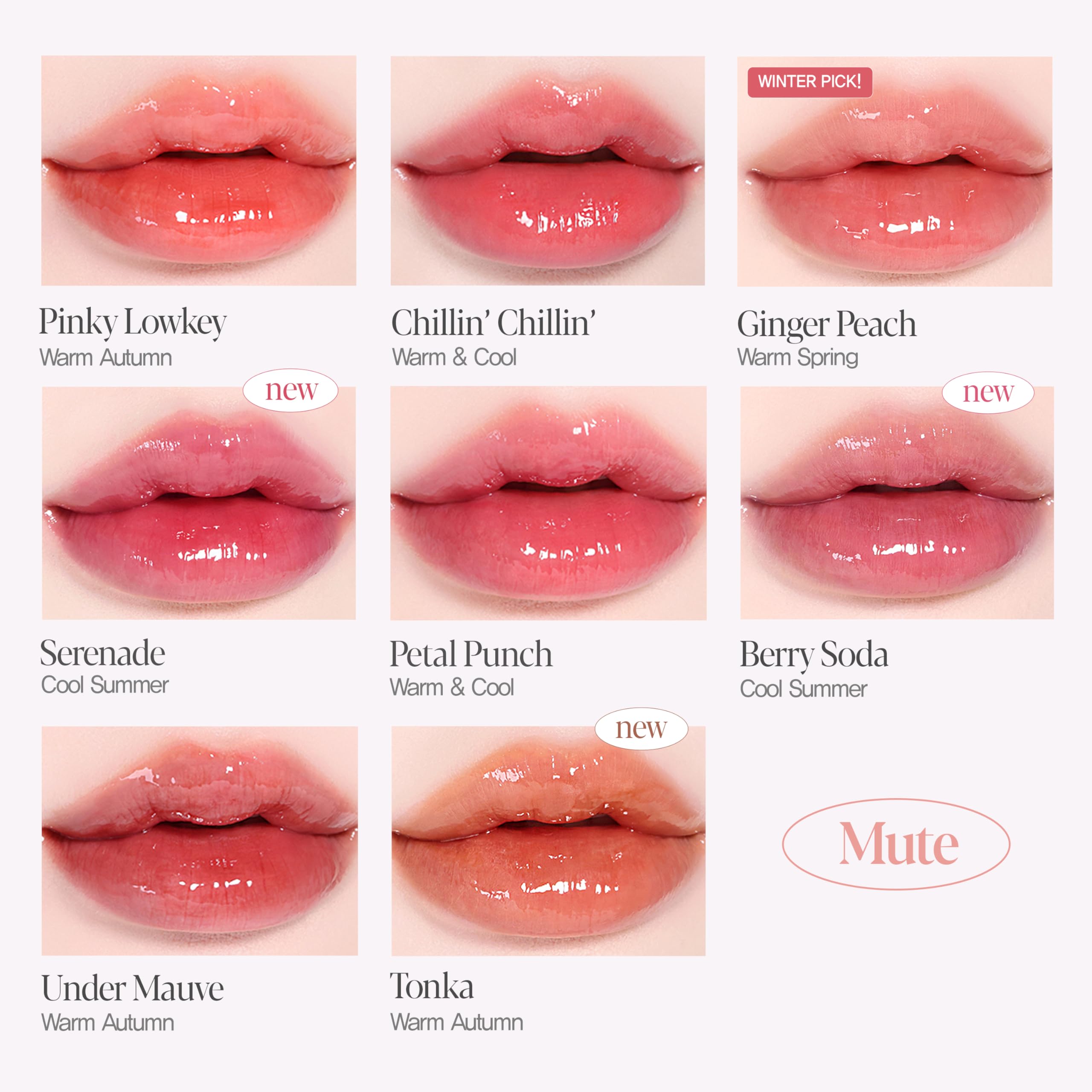Espoir Couture Lip Tint Glaze long-wear shade applied for all-day color.