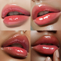 Espoir Couture Lip Tint Glaze moisturizing finish on lips showing dewy look.