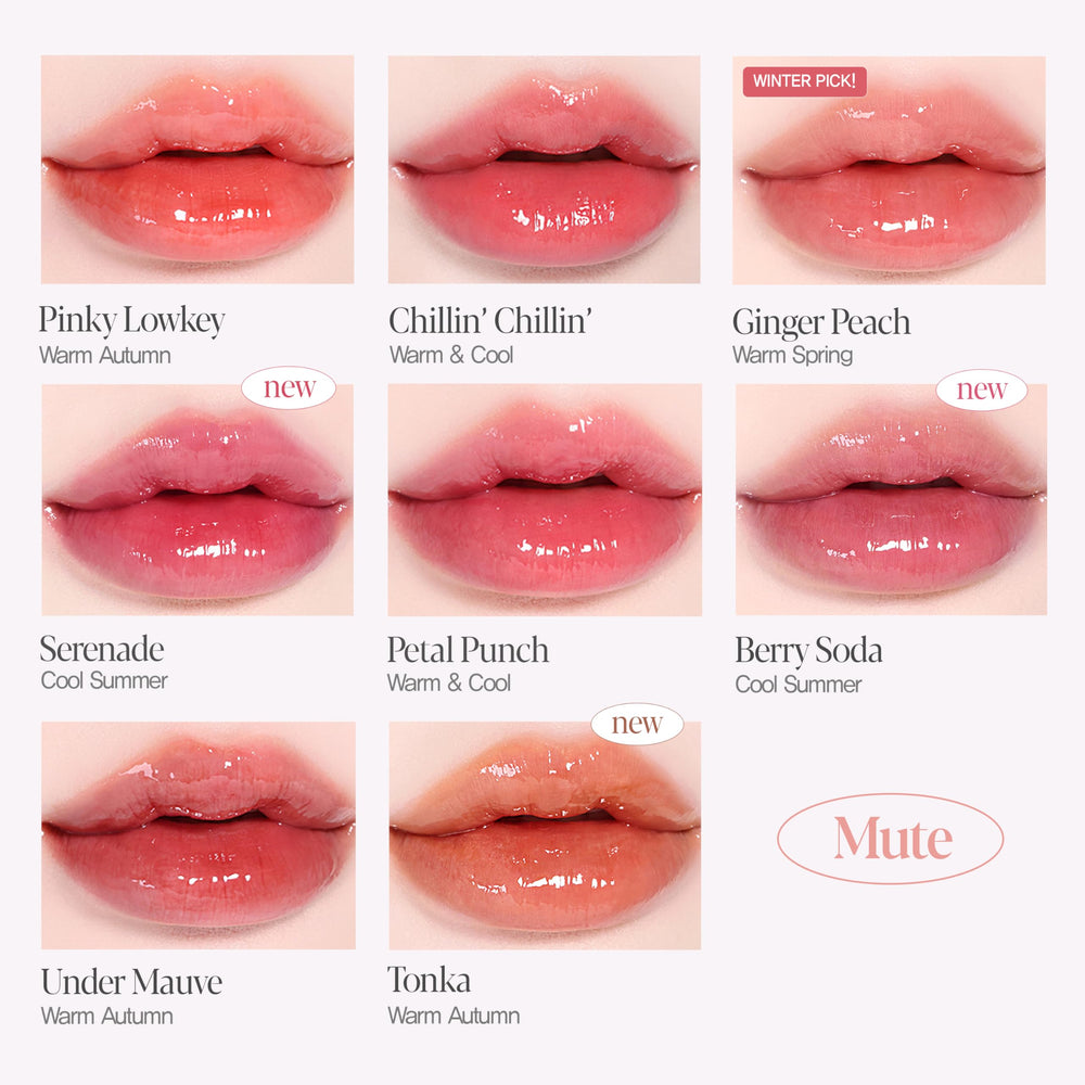 Hydrating, dewy finish from Espoir Lip Tint Glaze keeps lips soft