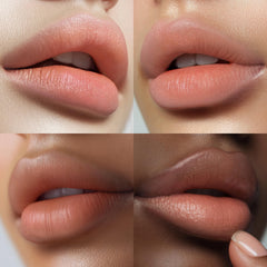 Espoir Couture Lip Tint Prim Nude application-close swatch highlights lightweight semi-matte finish