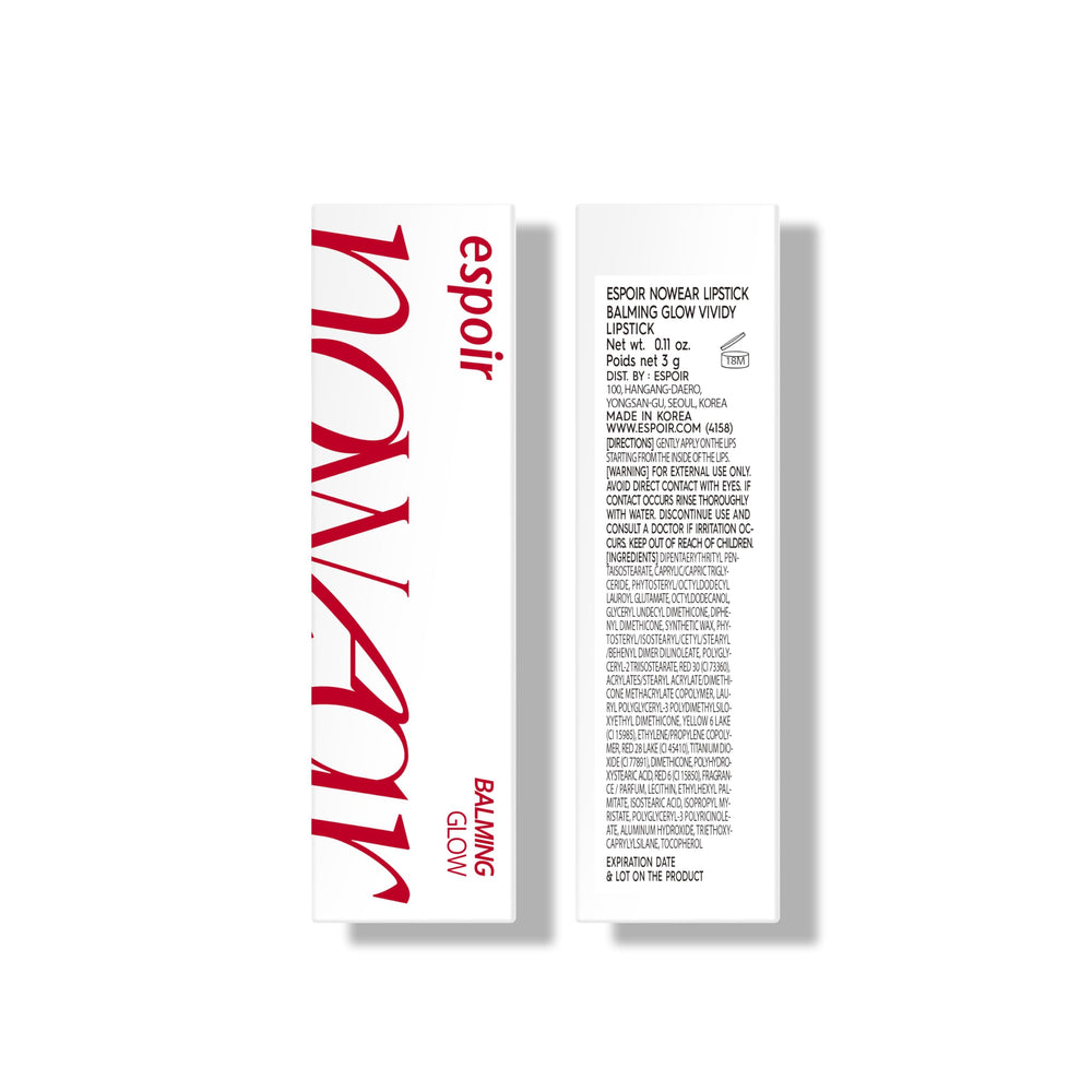 Espoir Nowear Balming Glow packaging and applicator design.