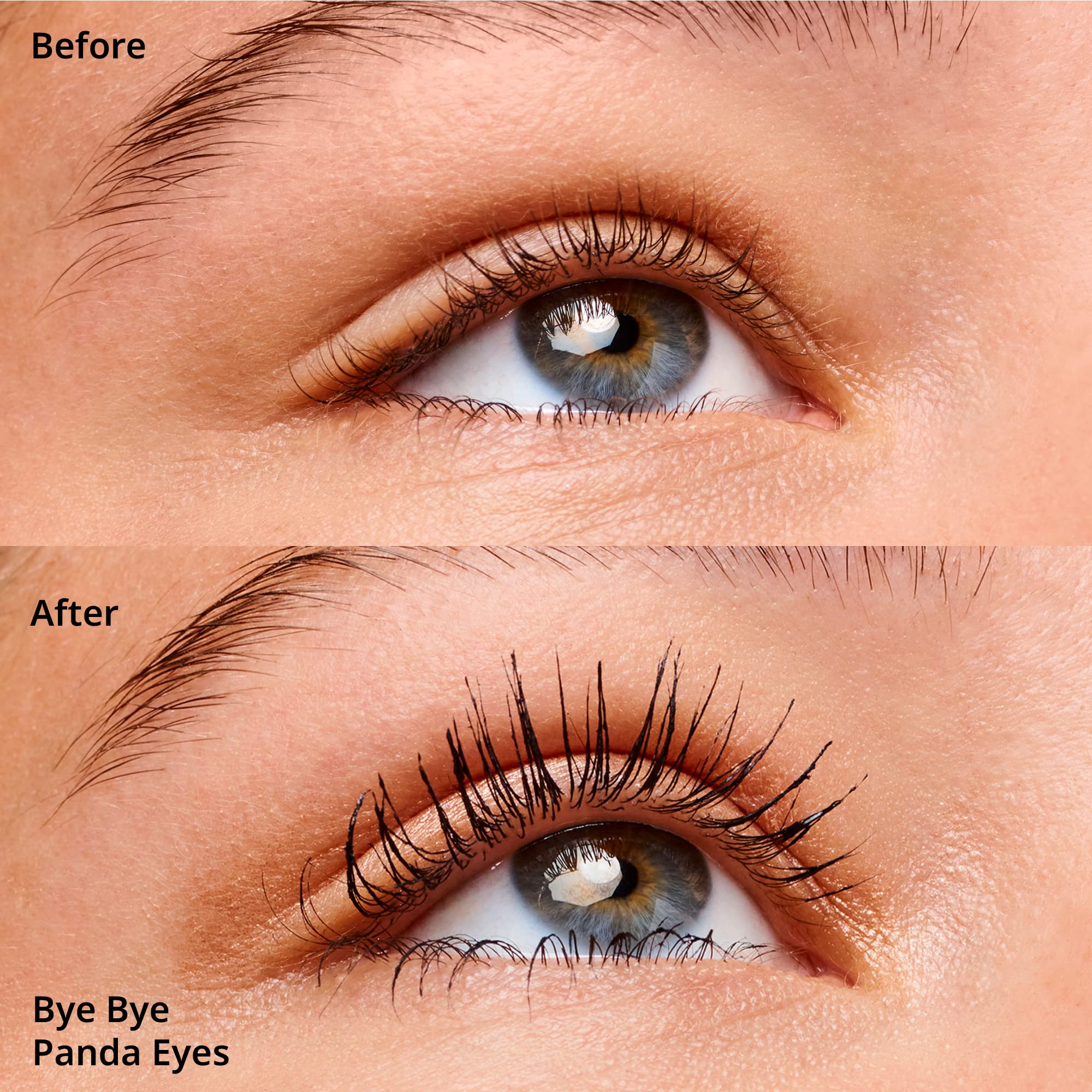 essence Bye Bye Panda Eyes wand application demonstrates precise curling and separation
