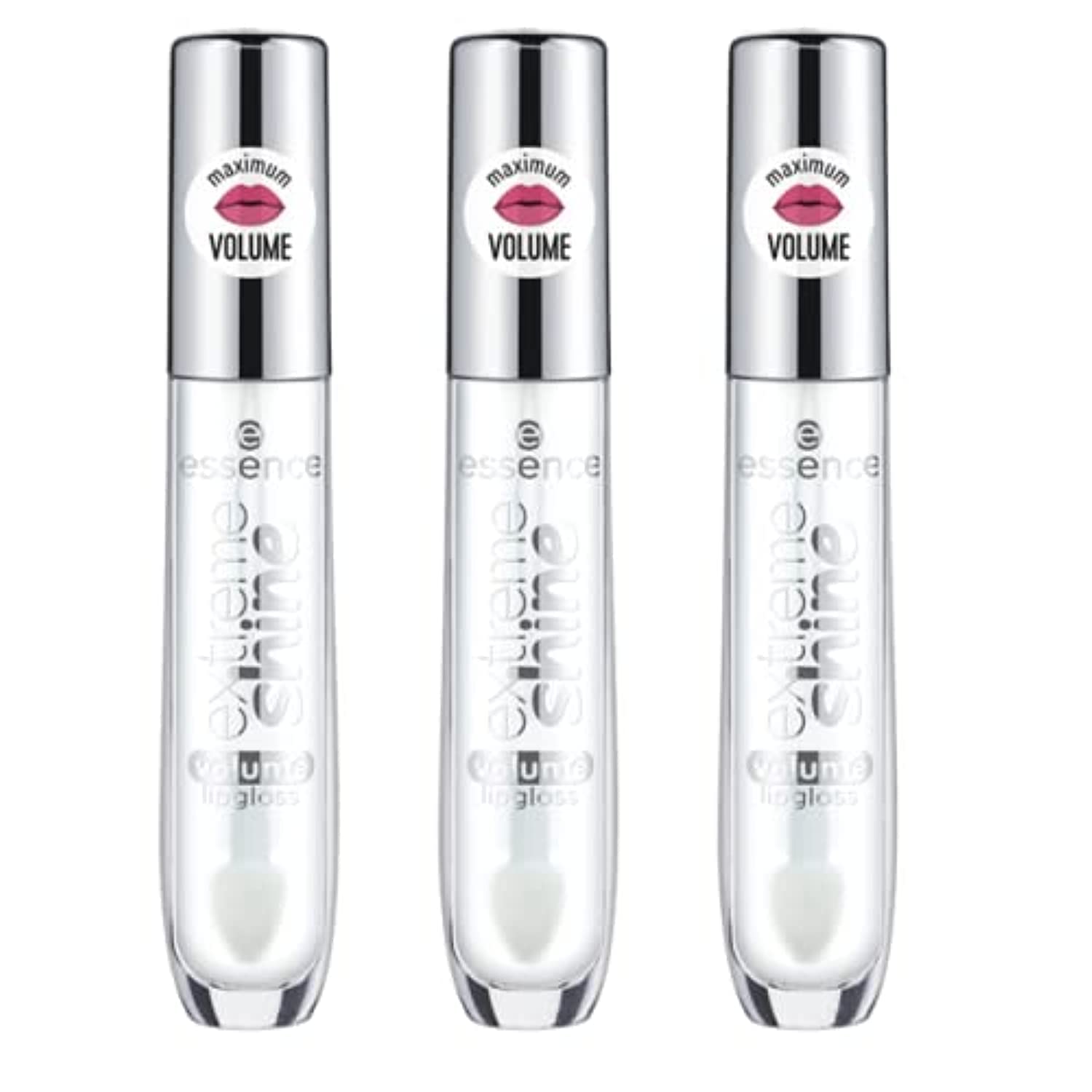 Essence Extreme Shine Volume Lip Gloss Crystal Clear close-up for a transparent, high-gloss look
