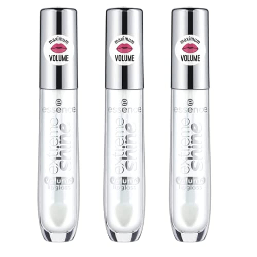 Essence Extreme Shine Volume Lip Gloss Crystal Clear close-up for a transparent, high-gloss look
