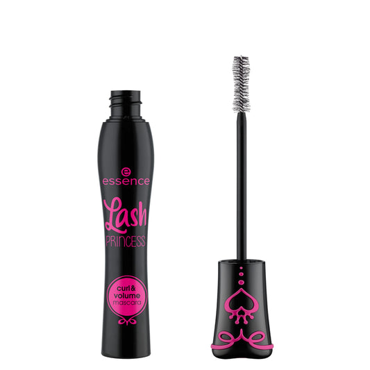 Peanut-shaped brush close-up showing clump-free volume and smooth application