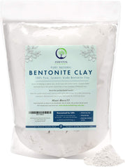 Essential Living Bentonite Clay Powder packaging for cosmetic-grade deep cleansing.