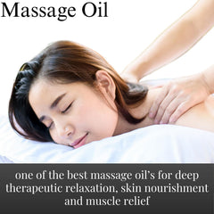Hands applying the oil; fast-absorbing formula for skin and hair routines.