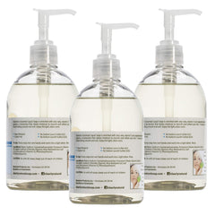 Essentials unscented hand soap pump close-up, ideal for sensitive skin and daily use.