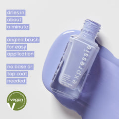 Essie Expressie dries in about one minute for quick touch-ups