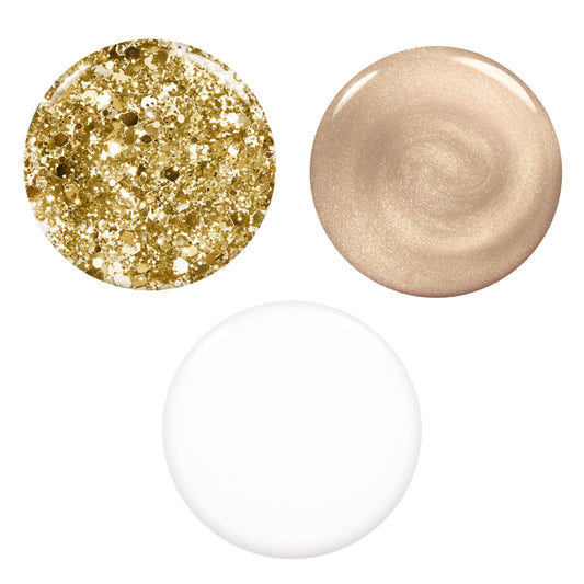 essie good as gold metallic polish adds sparkling gold shine