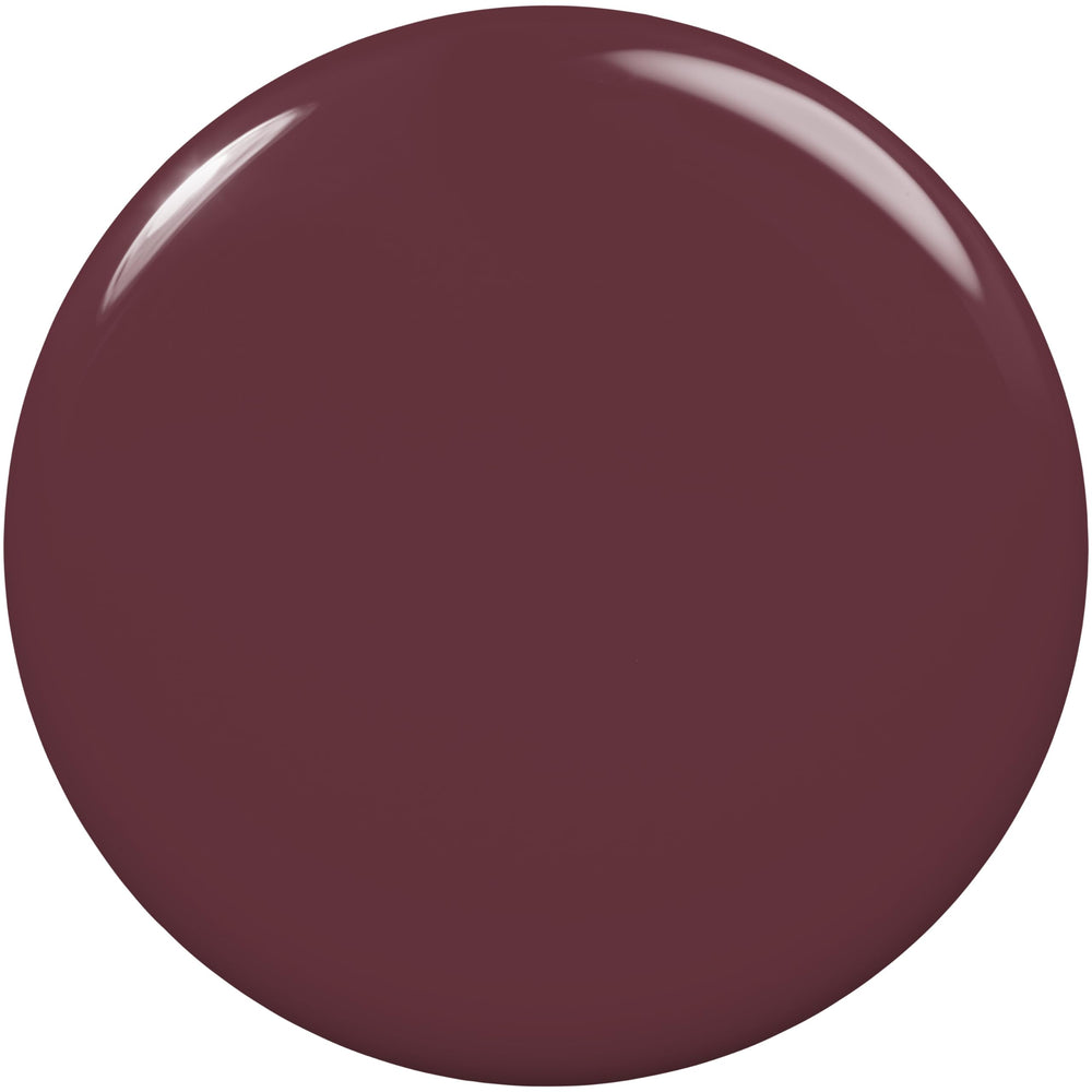 Essie LOVE nail swatch highlighting the soft midtone neutral with pink undertones.