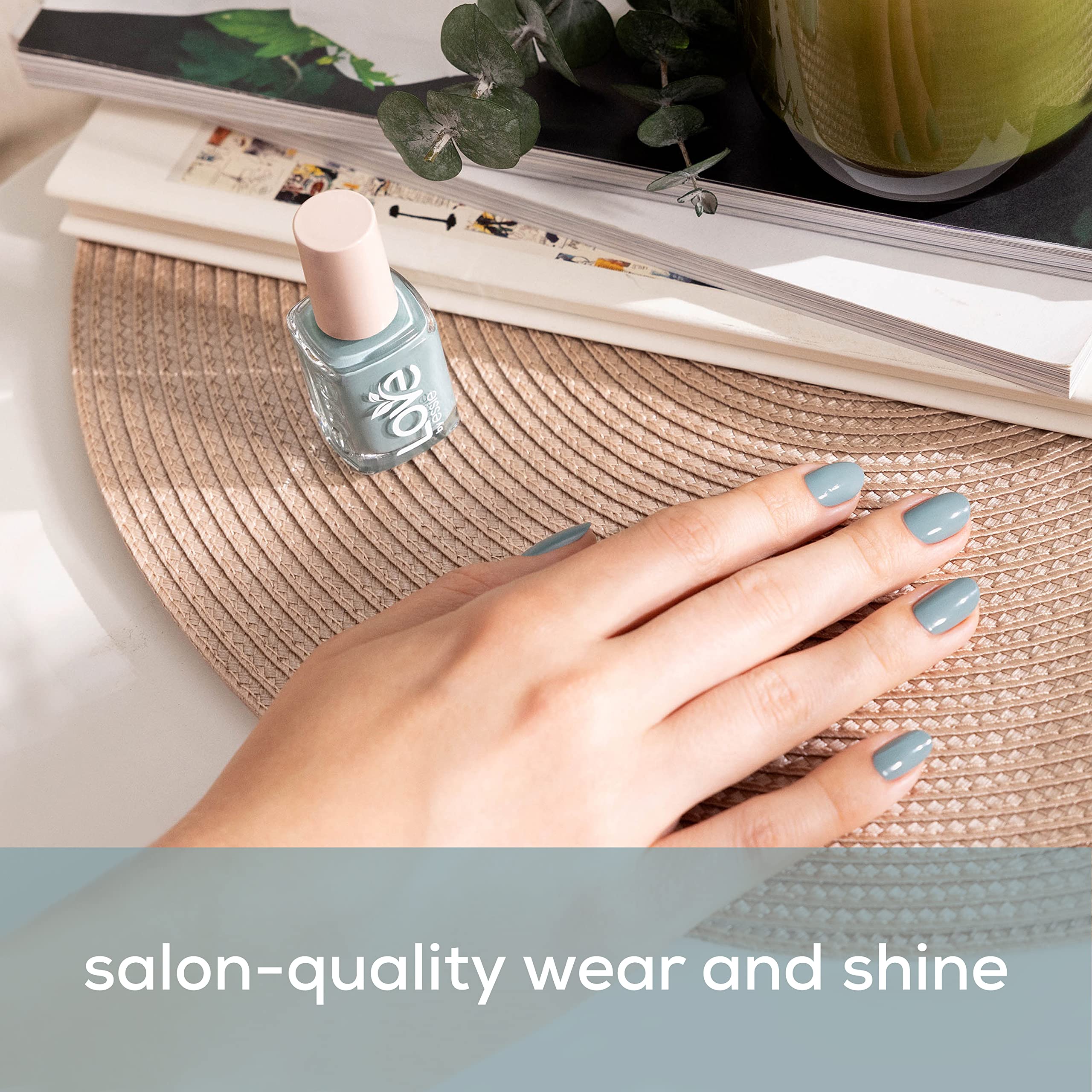 Packaging features recycled materials around the Essie bottle.