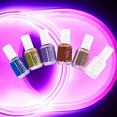 Packaging shot of essie Step Out of Line highlighting vegan and cruelty-free labeling.