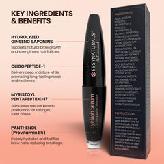 EssyNaturals Eyelash Serum on lash line demonstrates easy daily use.