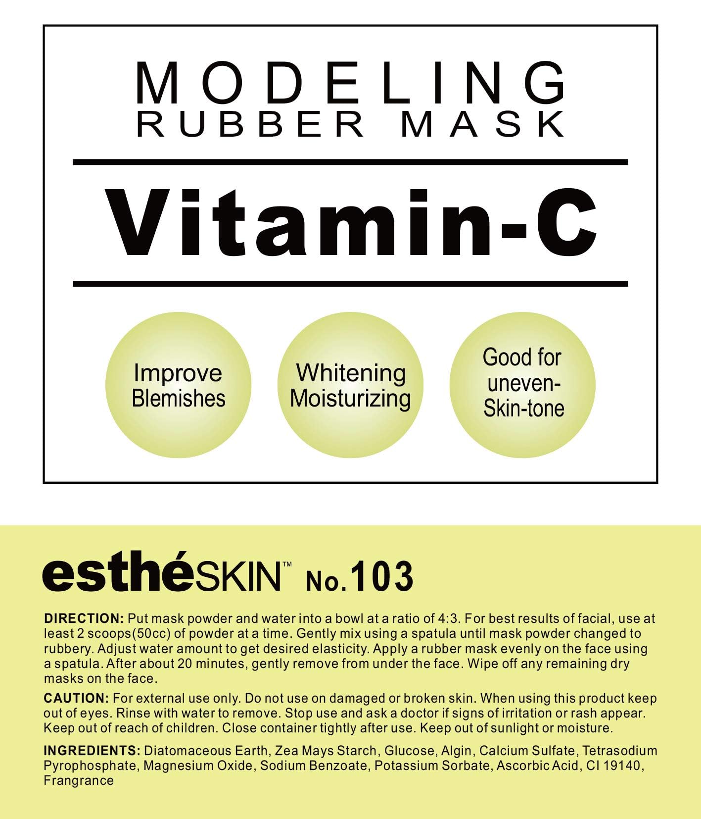 estheSKIN bowl and spatula spreading mask evenly on the face